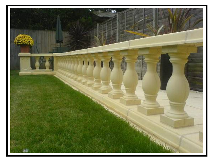 Balaustre tradizionali in calcestruzzo per terrazze e giardini Terrazze e giardini
