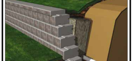 Un sistema modulare con blocchi posati completamente a secco per costruire muri di contenimento